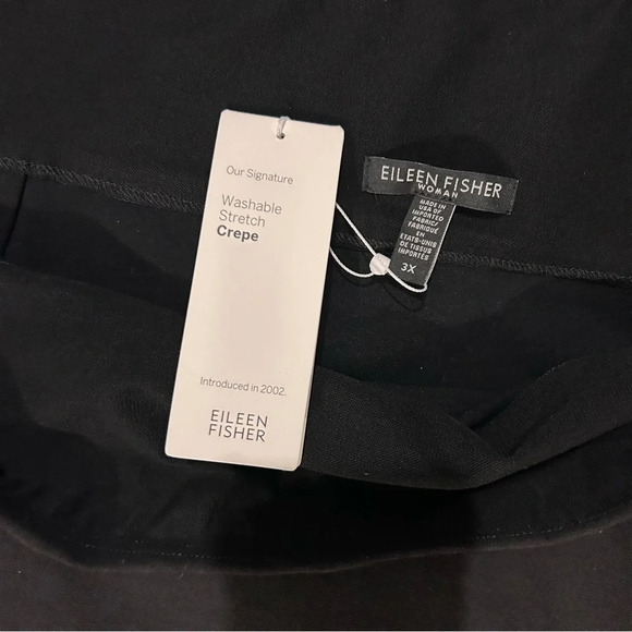 Eileen Fisher Washable Stretch Crepe Black MIDI Slim Skirt 3X NWT - Picture 2 of 7
